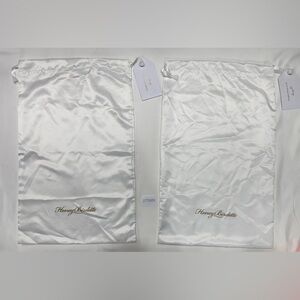 HONEY BIRDETTE WHITE DRAW STRING LINGERIE DUST BAGS POUCH TRAVEL STORAGE 2